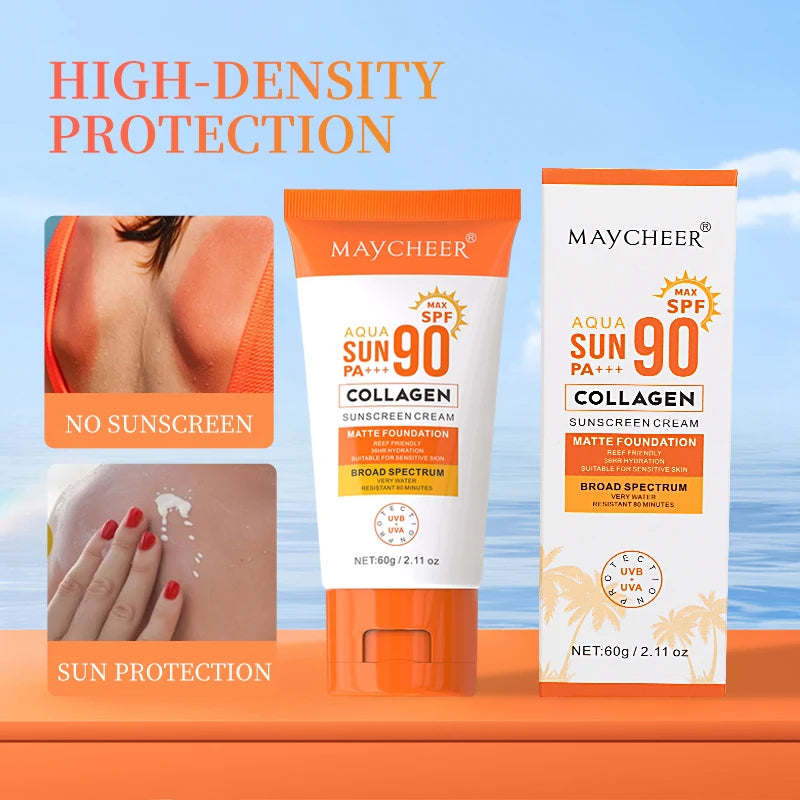 High-Power UV Protection Sunscreen – Whitening, Hydrating & Long-Lasting SPF90 Lotion