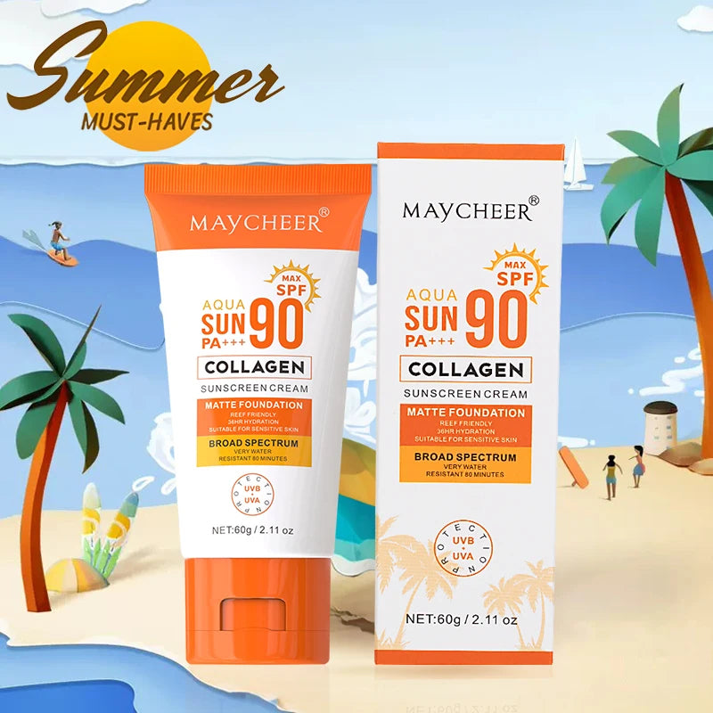 High-Power UV Protection Sunscreen – Whitening, Hydrating & Long-Lasting SPF90 Lotion
