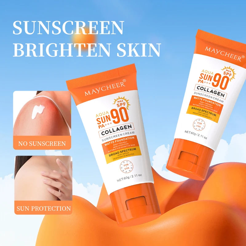 High-Power UV Protection Sunscreen – Whitening, Hydrating & Long-Lasting SPF90 Lotion