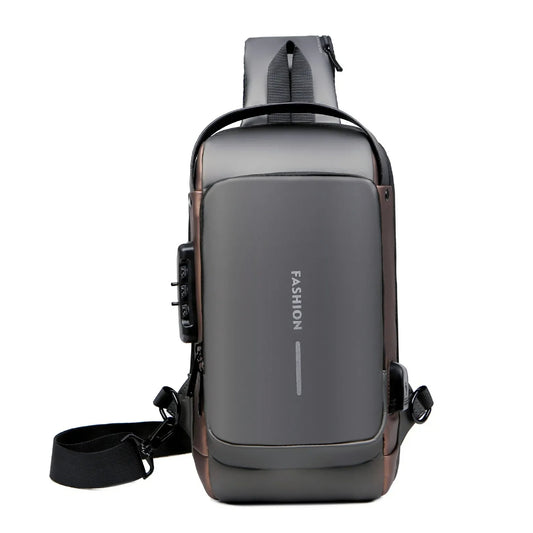 Men’s Sport Chest Bag with Lock – Motorcycle & Casual Use