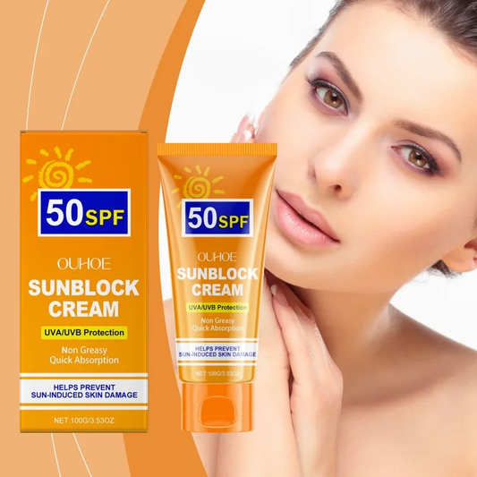 SPF50 Moisturizing Sunscreen Lotion for Face & Body – Refreshing, Lightweight Sunblock for Daily Skin Protection and Repair