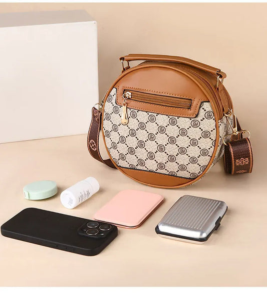 Trendy Women’s Bucket Bag – Round, Handheld & Crossbody