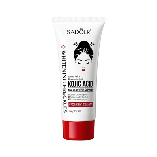 SADOER Kojic Acid Skin Care Set – Cleanser, Face Cream & Eye Cream | Brightening, Moisturizing, Anti-Dark Spots