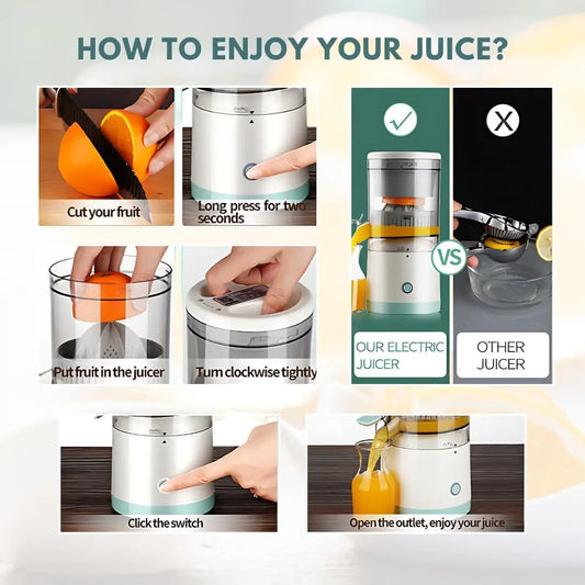 Wireless Portable Citrus Juicer – For Lemon, Orange & Watermelon